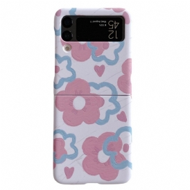 Folio Cover Samsung Galaxy Z Flip 4 Custodia in pelle Bei Fiori