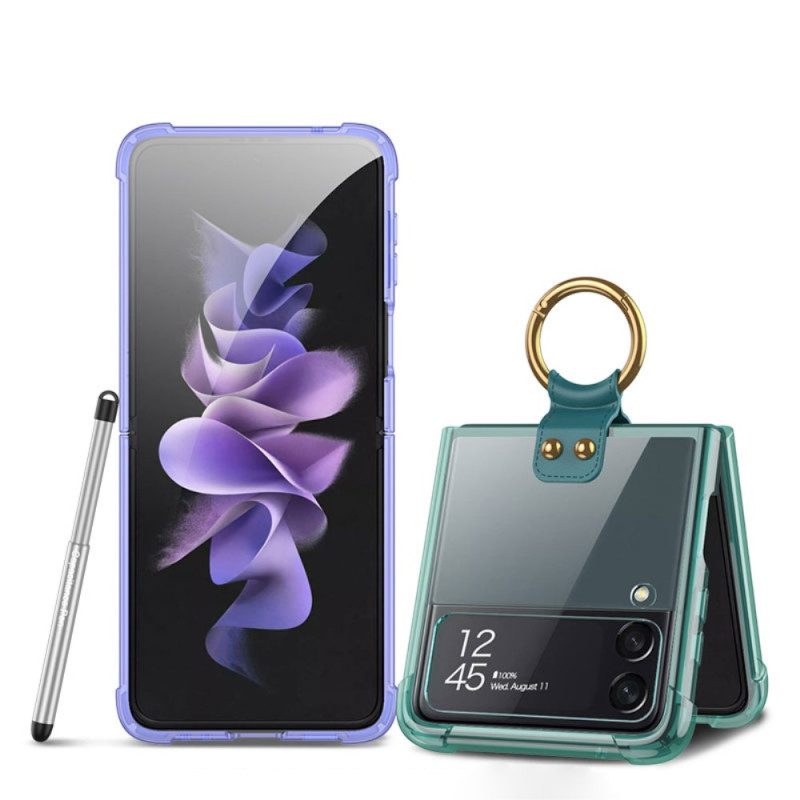 Folio Cover Samsung Galaxy Z Flip 4 Custodia in pelle Colorato Con Gkk Stylus