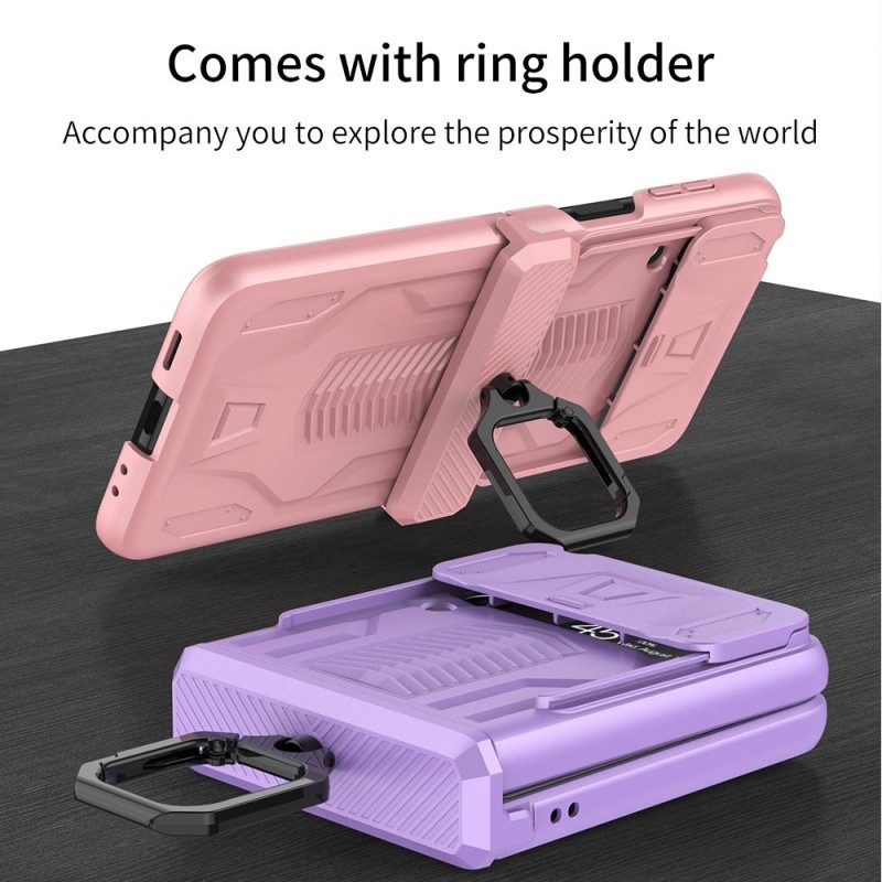 Folio Cover Samsung Galaxy Z Flip 4 Custodia in pelle Completo Ultra Resistente