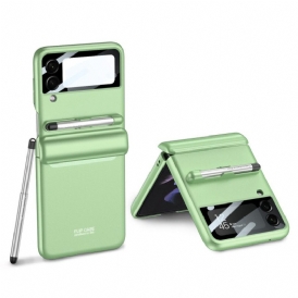 Folio Cover Samsung Galaxy Z Flip 4 Custodia in pelle Con Lo Stilo Gkk