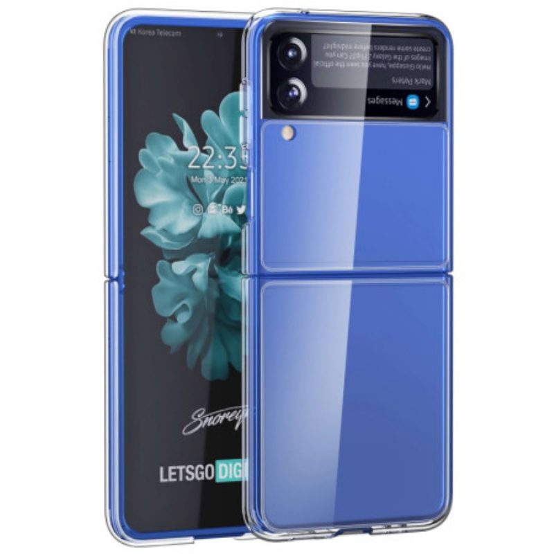 Folio Cover Samsung Galaxy Z Flip 4 Custodia in pelle Cristallo