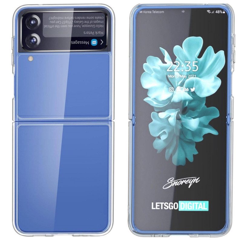 Folio Cover Samsung Galaxy Z Flip 4 Custodia in pelle Cristallo