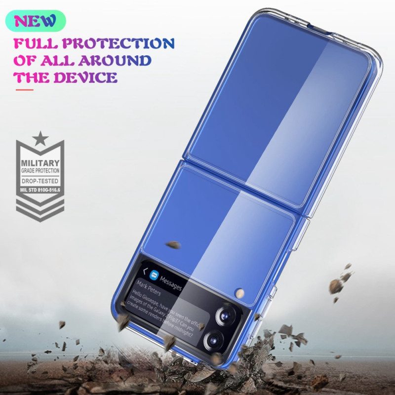 Folio Cover Samsung Galaxy Z Flip 4 Custodia in pelle Cristallo