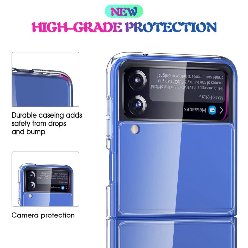 Folio Cover Samsung Galaxy Z Flip 4 Custodia in pelle Cristallo