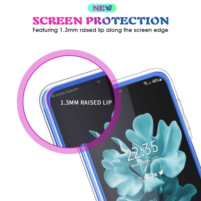 Folio Cover Samsung Galaxy Z Flip 4 Custodia in pelle Cristallo