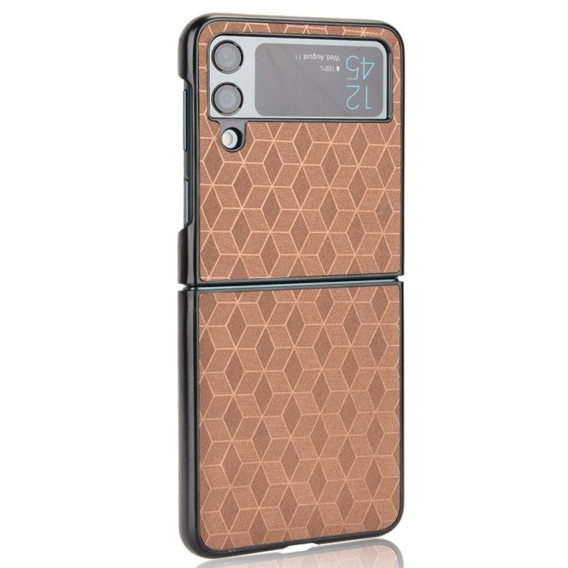 Folio Cover Samsung Galaxy Z Flip 4 Custodia in pelle Effetto 3d