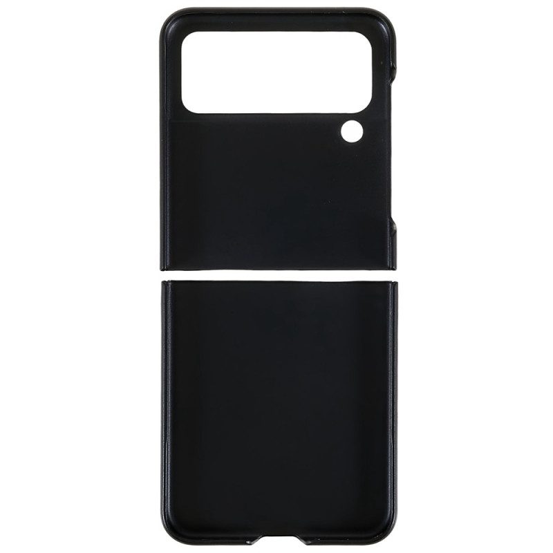 Folio Cover Samsung Galaxy Z Flip 4 Custodia in pelle Liscio Classico