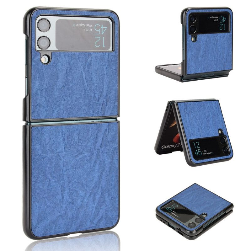 Folio Cover Samsung Galaxy Z Flip 4 Custodia in pelle Morbidezza Effetto Pelle