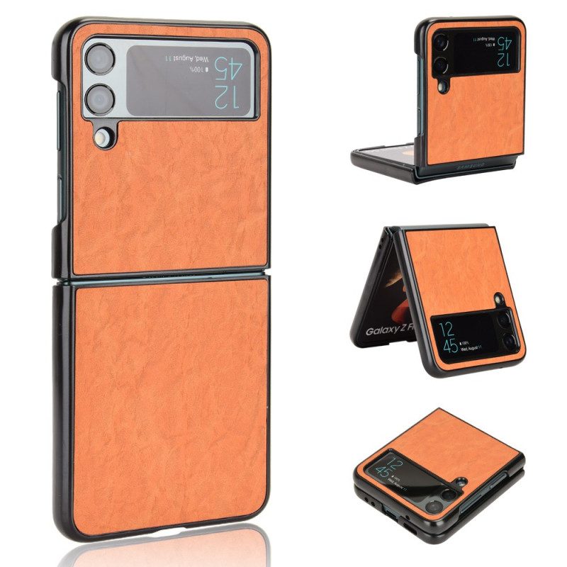 Folio Cover Samsung Galaxy Z Flip 4 Custodia in pelle Morbidezza Effetto Pelle