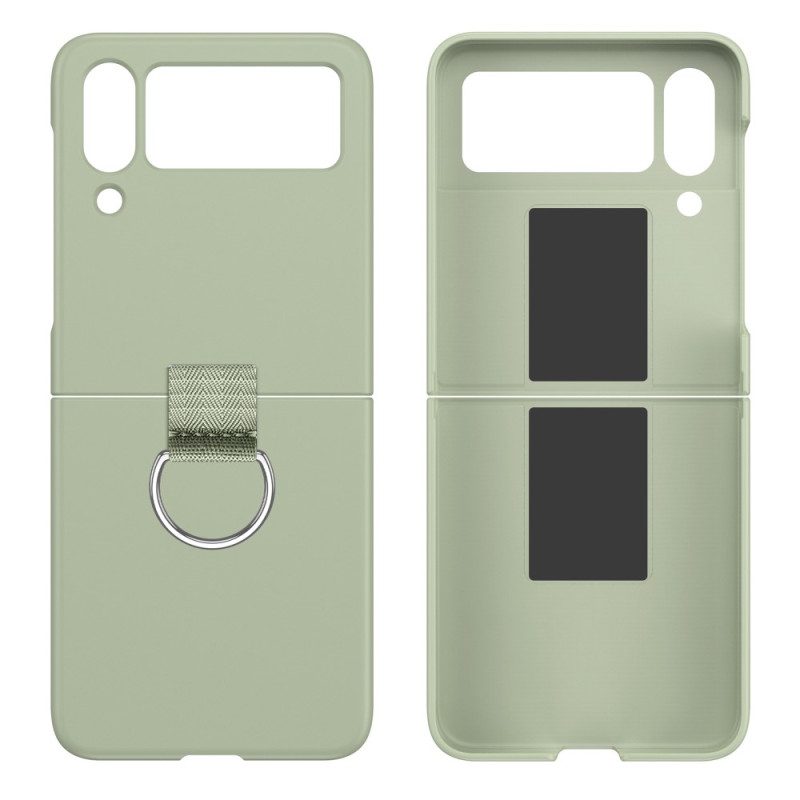 Folio Cover Samsung Galaxy Z Flip 4 Custodia in pelle Rigido Monocromatico