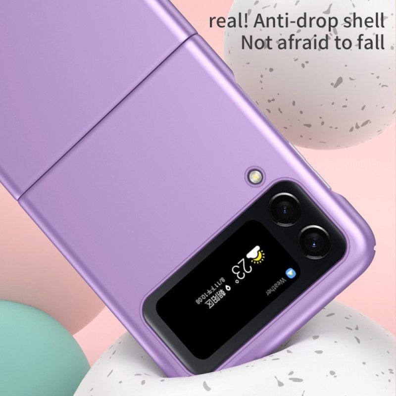 Folio Cover Samsung Galaxy Z Flip 4 Custodia in pelle Skin-touch Con Anello