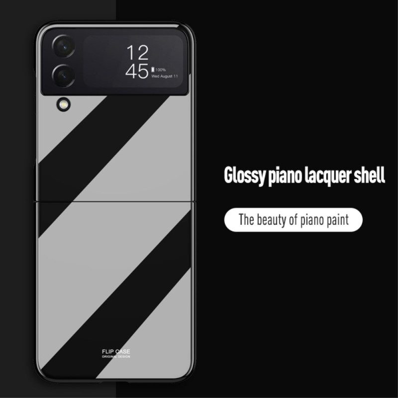 Folio Cover Samsung Galaxy Z Flip 4 Custodia in pelle Specchio