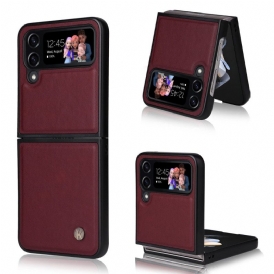 Folio Cover Samsung Galaxy Z Flip 4 Custodia in pelle Yikatu Effetto Pelle