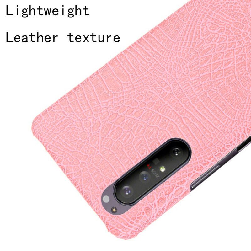 Cover Sony Xperia 1 II Effetto Pelle Di Coccodrillo