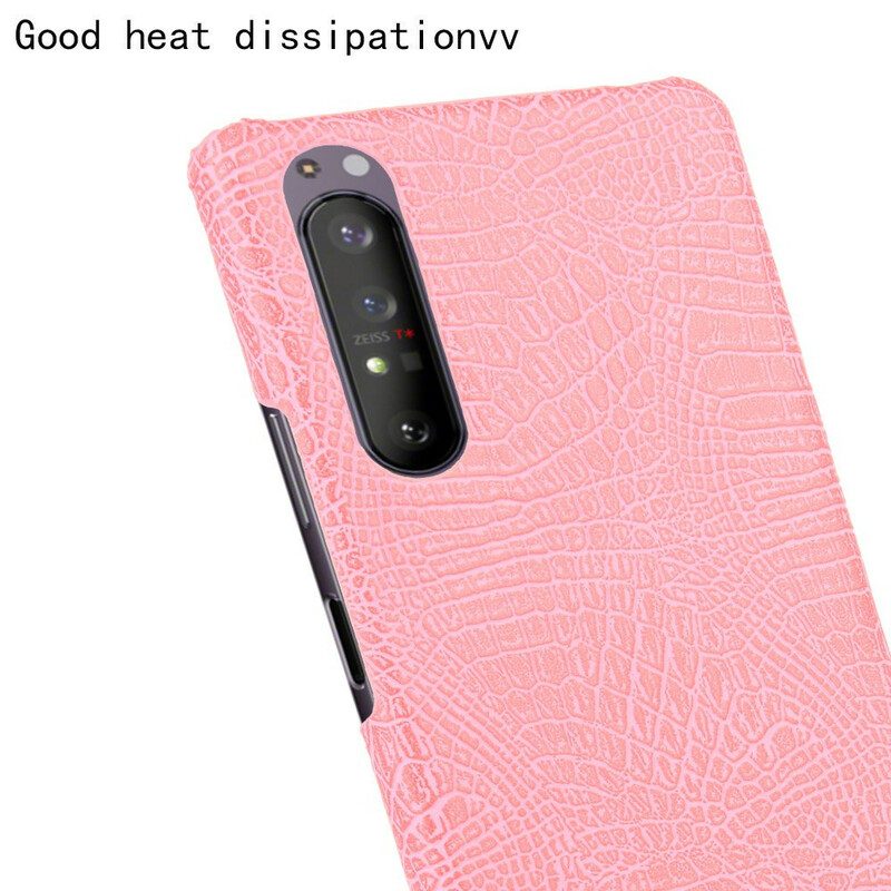 Cover Sony Xperia 1 II Effetto Pelle Di Coccodrillo