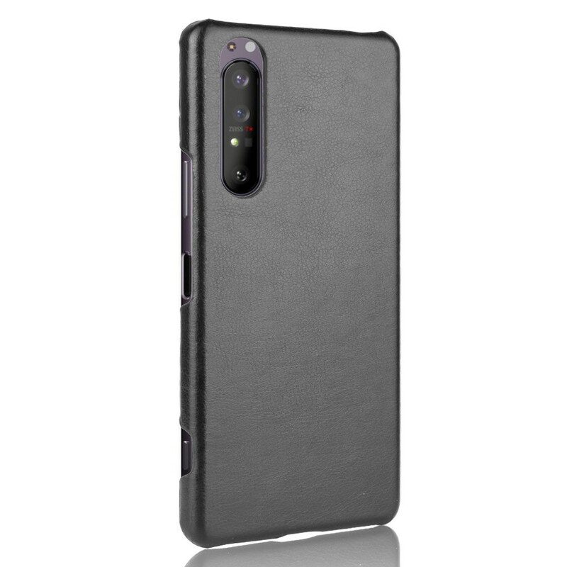 Cover Sony Xperia 1 II Effetto Pelle Litchi