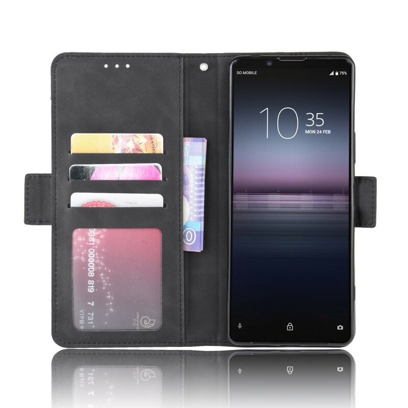 Custodia in pelle Sony Xperia 1 II Classe Premier Multi-carta