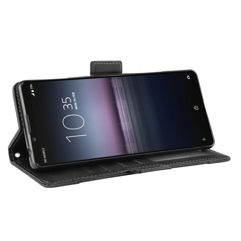 Custodia in pelle Sony Xperia 1 II Classe Premier Multi-carta