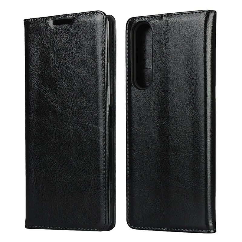 Folio Cover Sony Xperia 1 II Custodia in pelle Purezza Vera Pelle