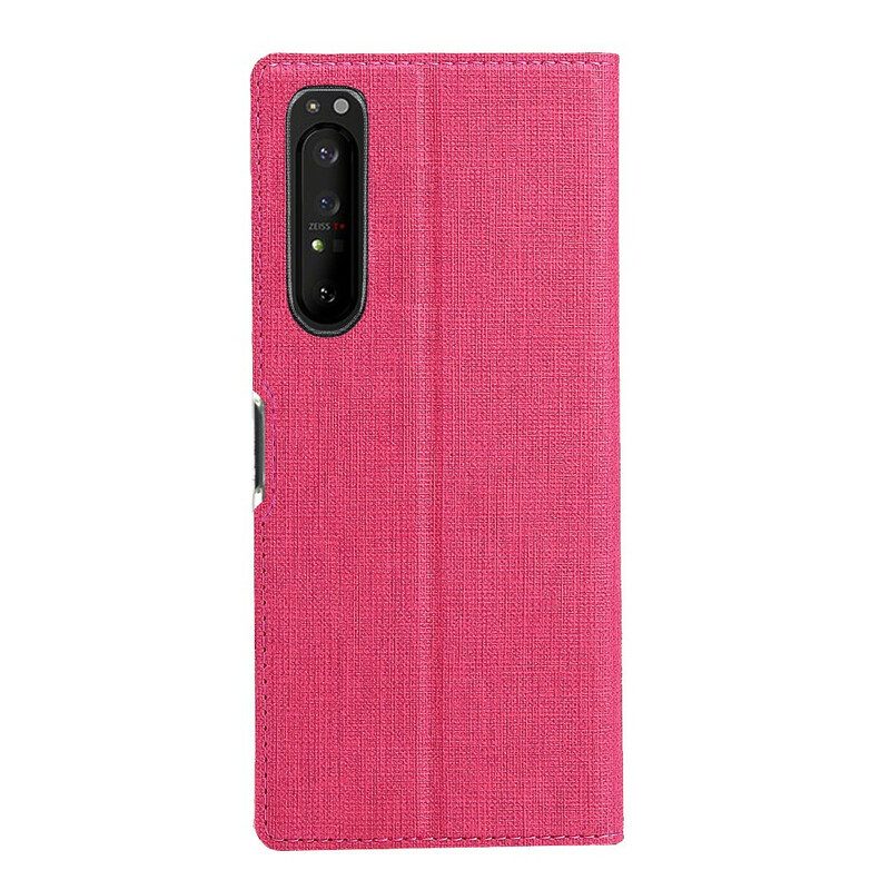 Folio Cover Sony Xperia 1 II Custodia in pelle Vili Dmx Testurizzato