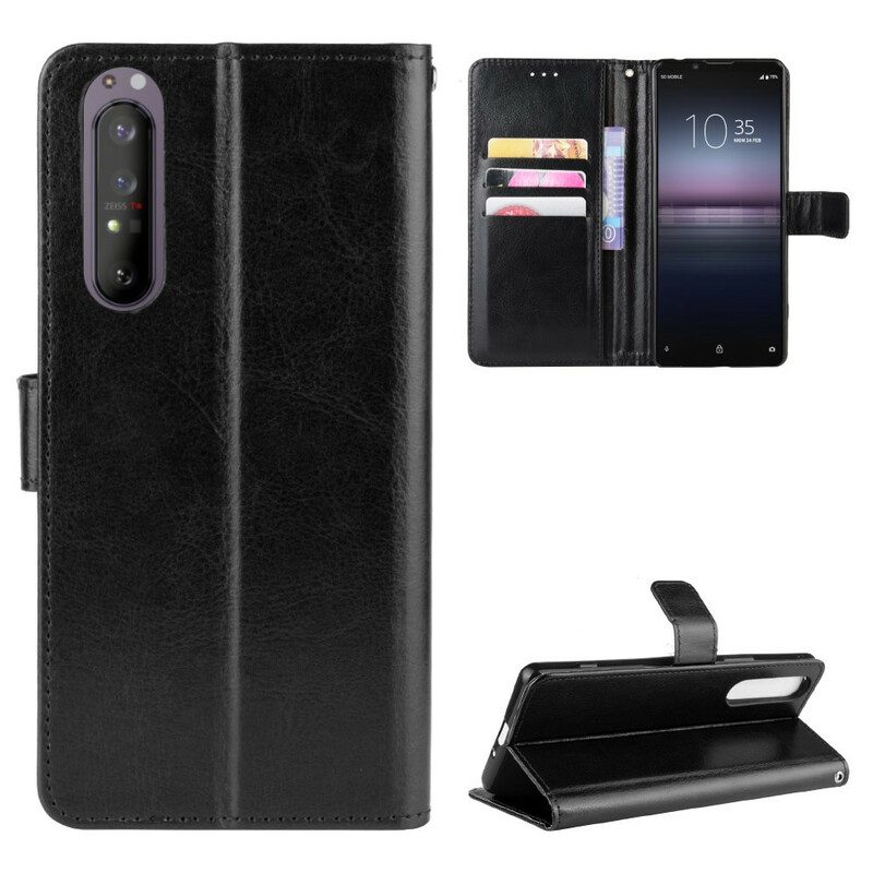 Folio Cover Sony Xperia 1 II Ecopelle Appariscente