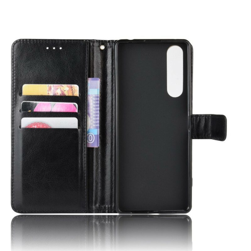 Folio Cover Sony Xperia 1 II Ecopelle Appariscente