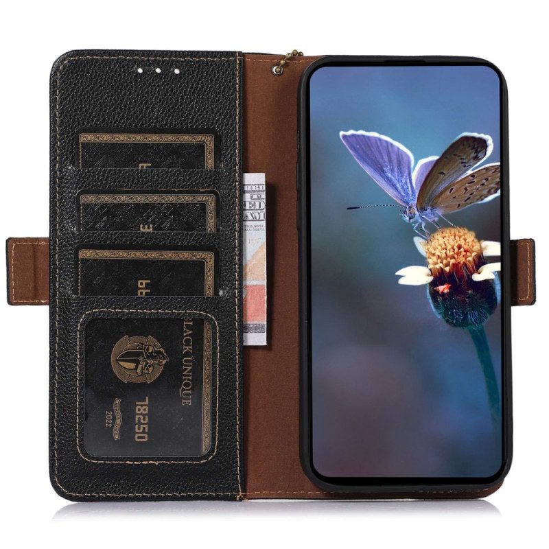 Custodia in pelle Honor 90 Lite Rfid Lite In Vera Pelle