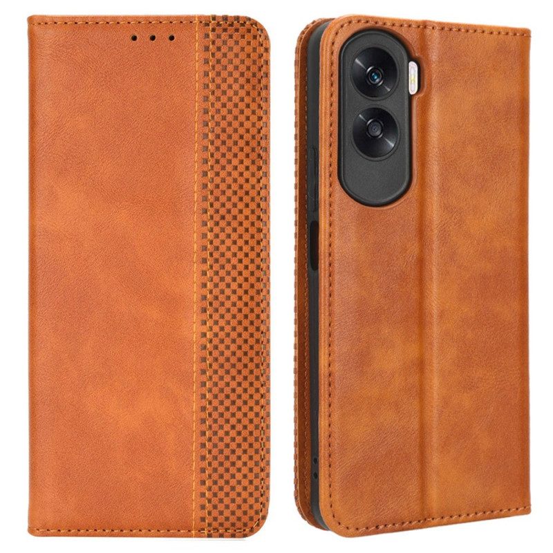 Folio Cover Honor 90 Lite Custodia in pelle Rétro