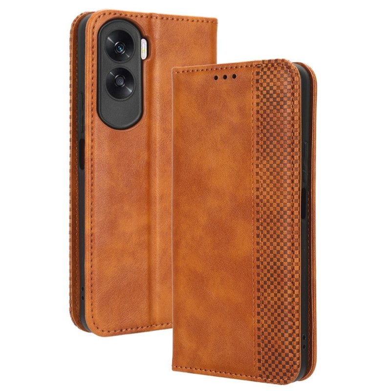 Folio Cover Honor 90 Lite Custodia in pelle Rétro