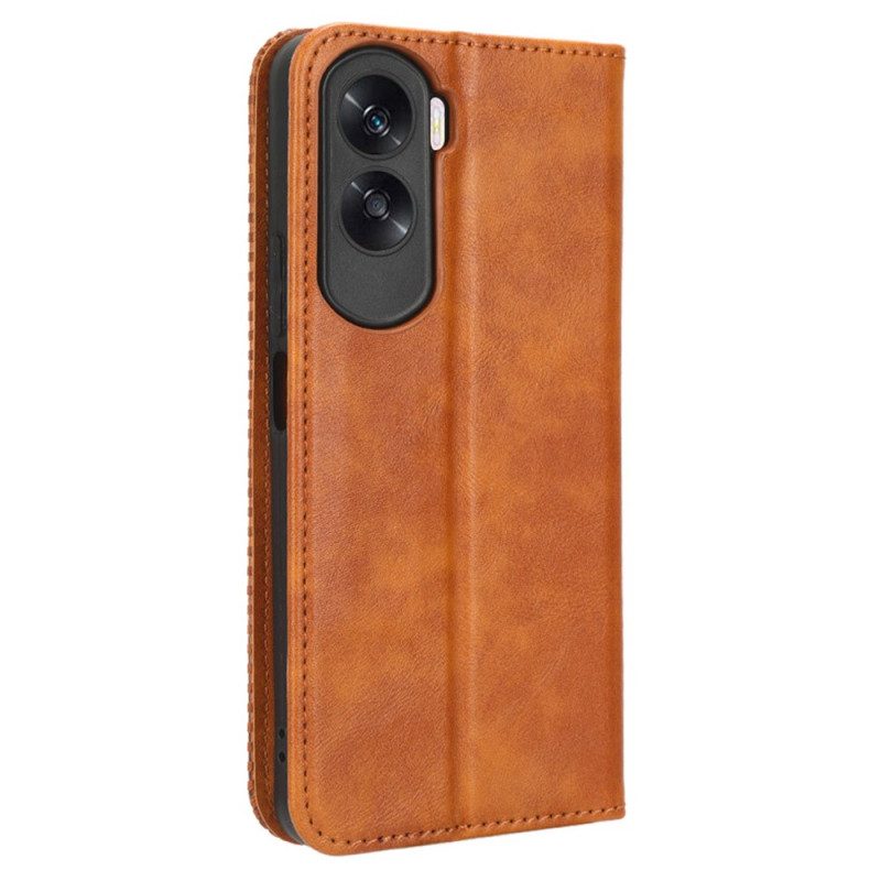 Folio Cover Honor 90 Lite Custodia in pelle Rétro