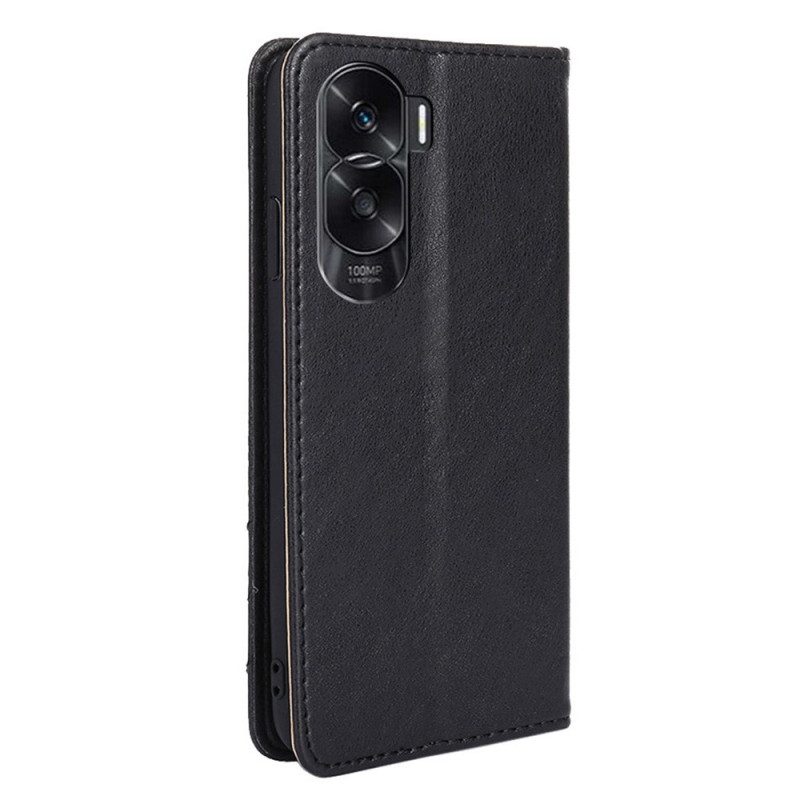 Folio Cover Honor 90 Lite Custodia in pelle Rivetto Decorativo