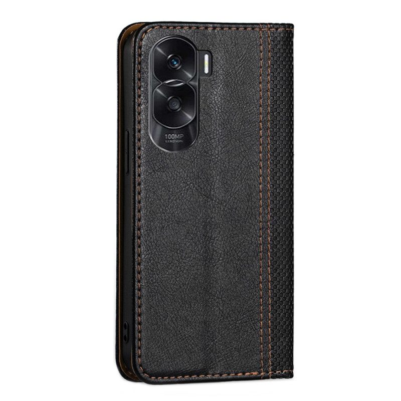 Folio Cover Honor 90 Lite Custodia in pelle Vintage