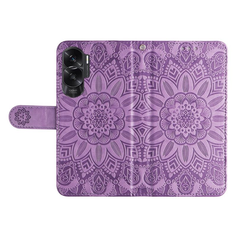 Folio Cover Honor 90 Lite Mandala Con Tracolla