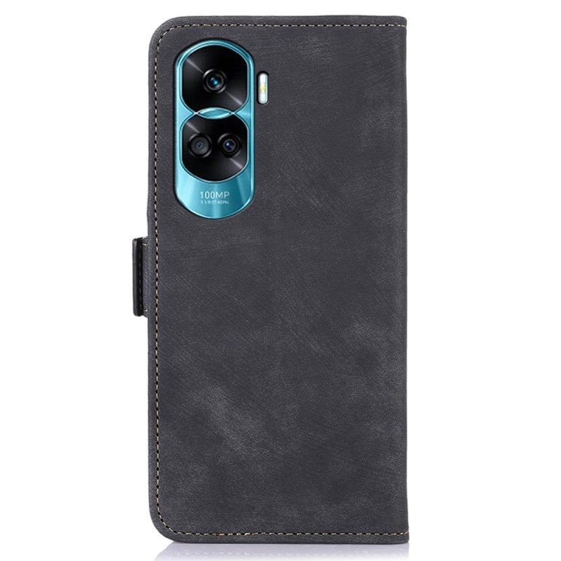 Folio Cover Honor 90 Lite Stile Scamosciato Abeel