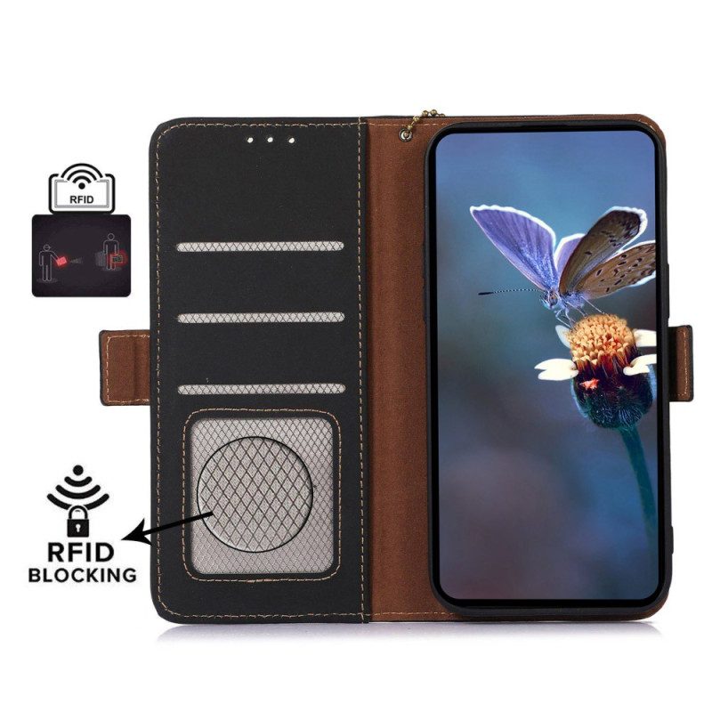 Folio Cover Honor 90 Lite Vera Pelle Rfid