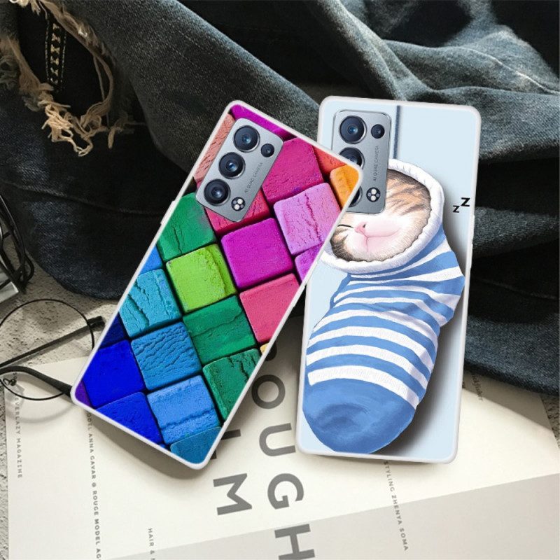 Cover Oppo Reno 6 Pro 5G Gattino Addormentato