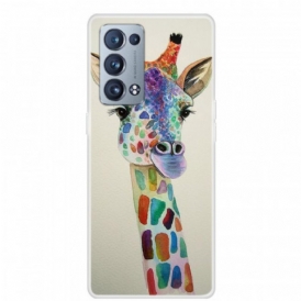 Cover Oppo Reno 6 Pro 5G Giraffa Colorata