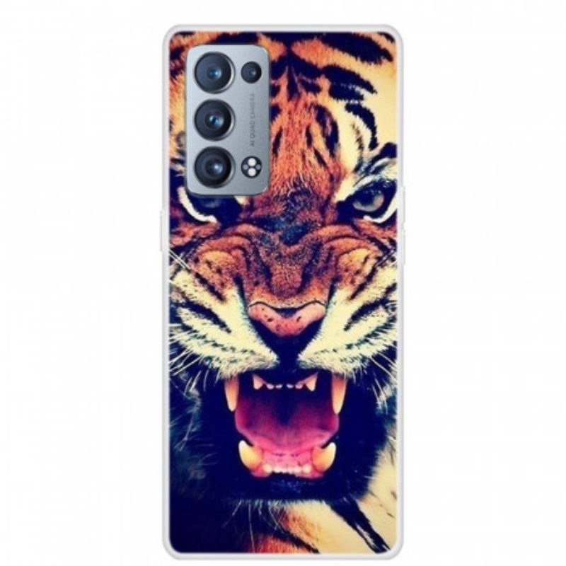 Cover Oppo Reno 6 Pro 5G Tigre Anteriore