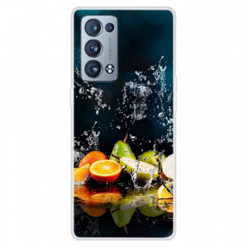 Cover Oppo Reno 6 Pro 5G Trompe L'oeil Frutta E Acqua