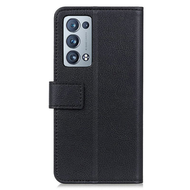 Custodia in pelle Oppo Reno 6 Pro 5G Folio In Ecopelle