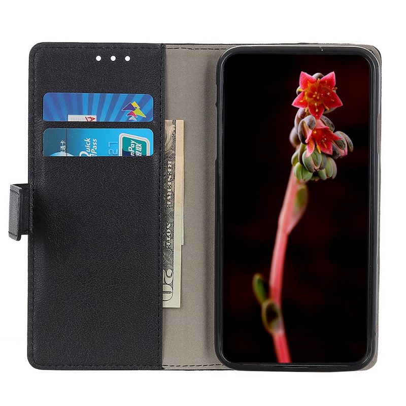 Custodia in pelle Oppo Reno 6 Pro 5G Folio In Ecopelle