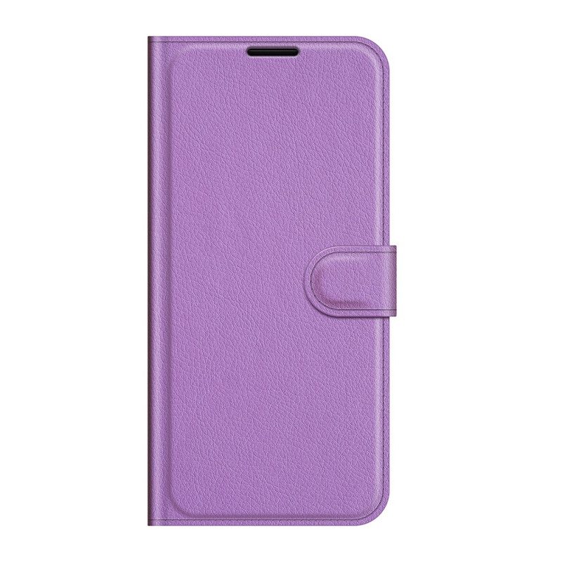 Custodia in pelle Oppo Reno 6 Pro 5G Trama Classica Di Litchi