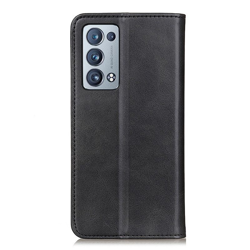 Folio Cover Oppo Reno 6 Pro 5G Custodia in pelle Cuoio Spaccato