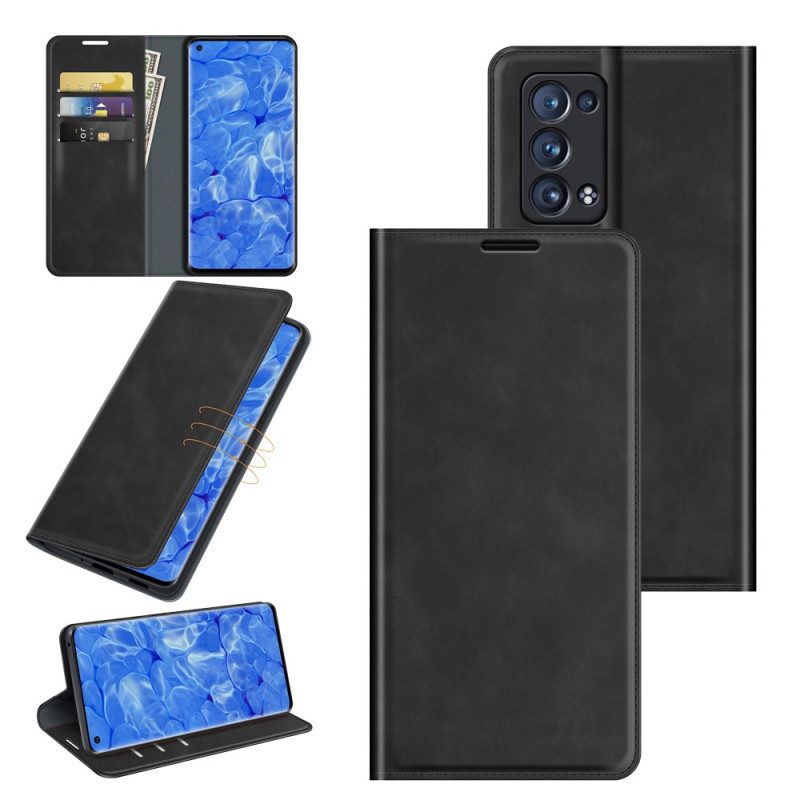 Folio Cover Oppo Reno 6 Pro 5G Custodia in pelle Morbidezza Al Tatto