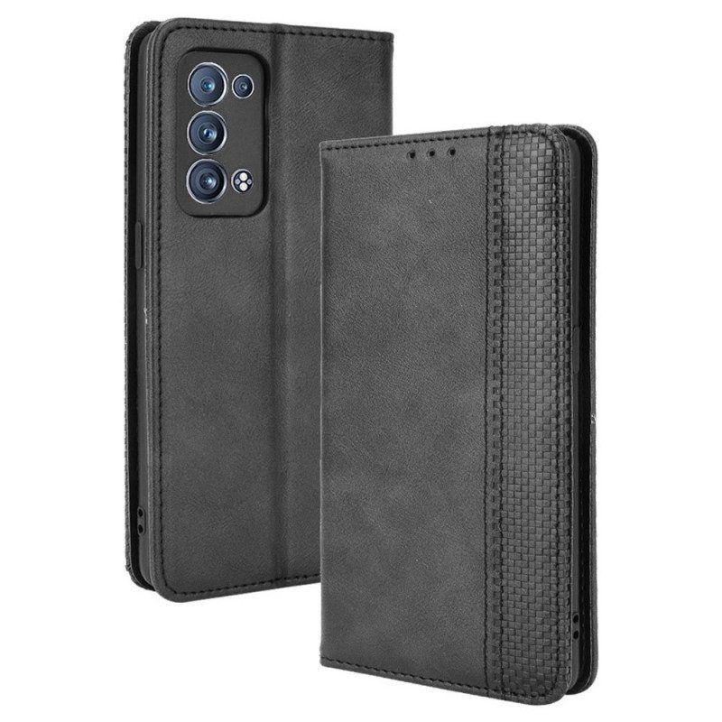 Folio Cover Oppo Reno 6 Pro 5G Custodia in pelle Stilizzato