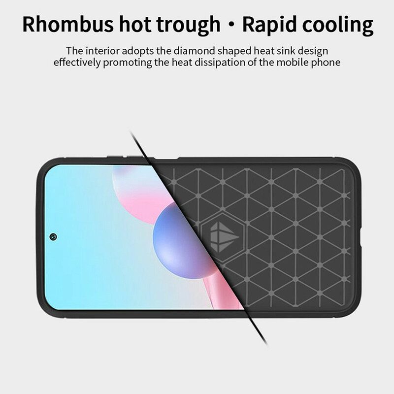 Cover Xiaomi Redmi Note 10 5G Fibra Di Carbonio Spazzolata Mofi