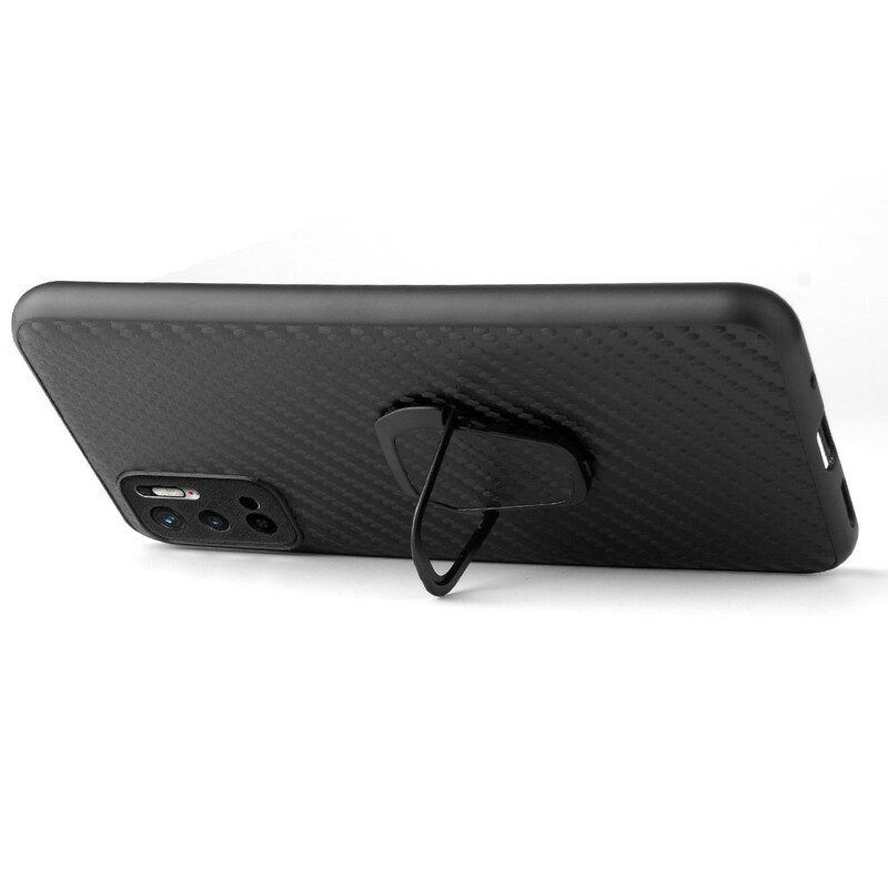 Cover Xiaomi Redmi Note 10 5G Supporto Anello In Fibra Di Carbonio