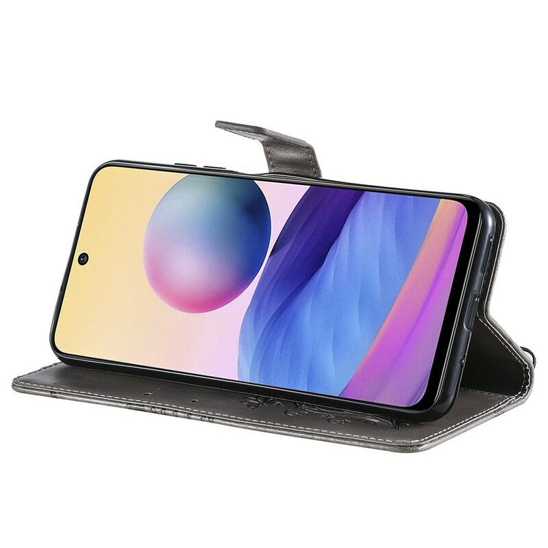 Custodia A Portafoglio Xiaomi Redmi Note 10 5G Farfalle Giganti