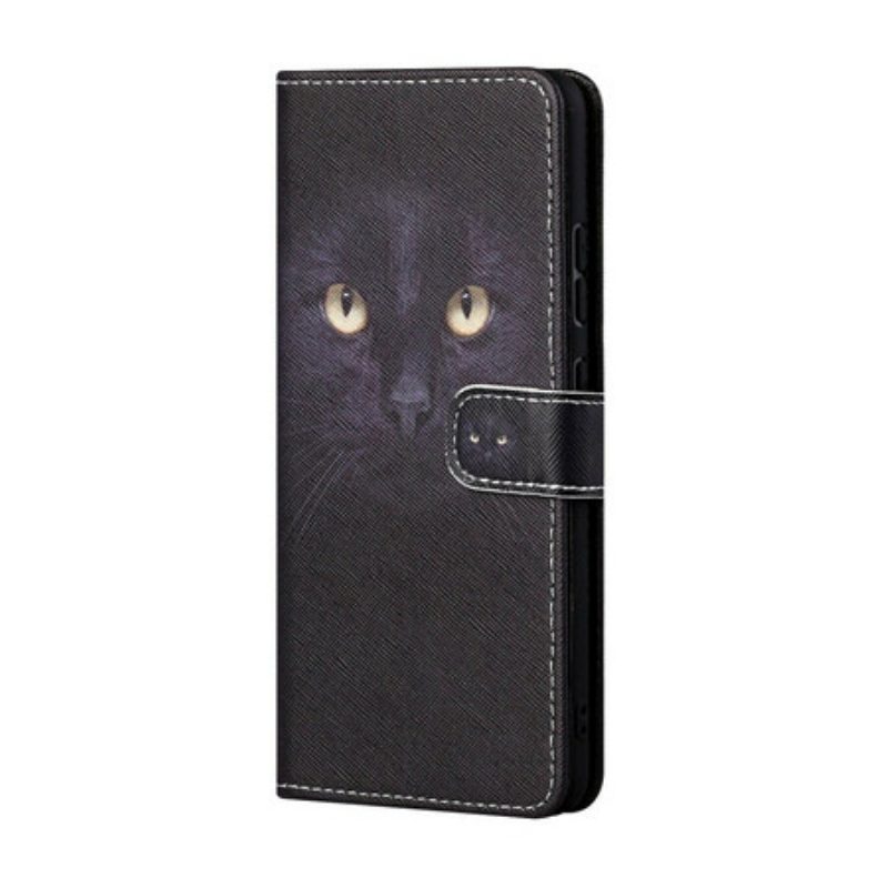 Custodia A Portafoglio Xiaomi Redmi Note 10 5G Occhi Di Gatto Strappy