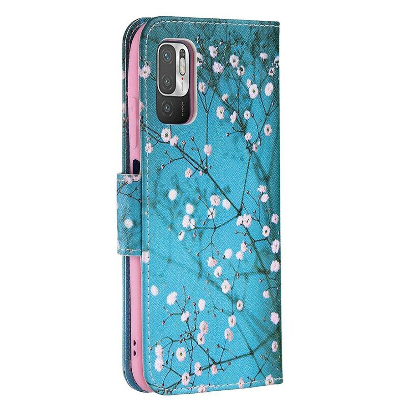 Custodia in pelle Xiaomi Redmi Note 10 5G Albero In Fiore